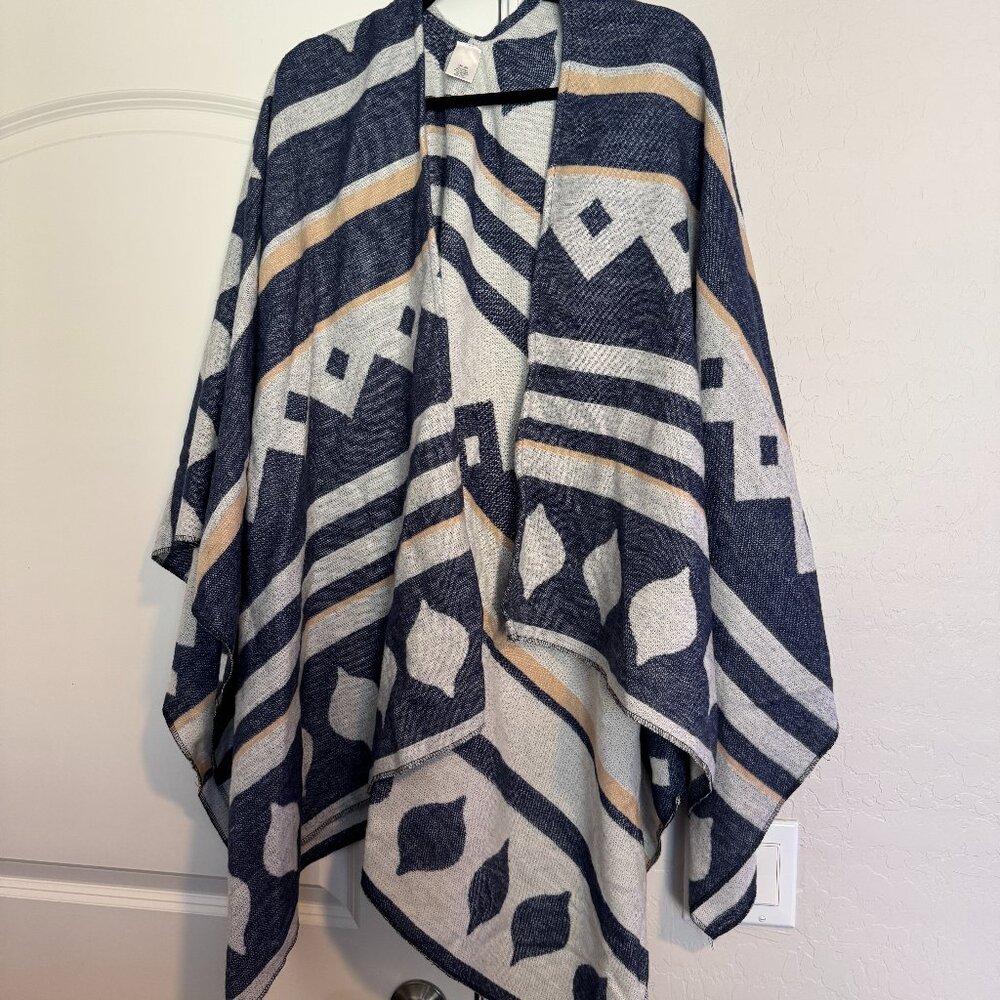Aztec Design Poncho